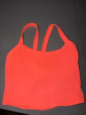 FP Movement by Free People Neon Coral Ribbed Tank Top
